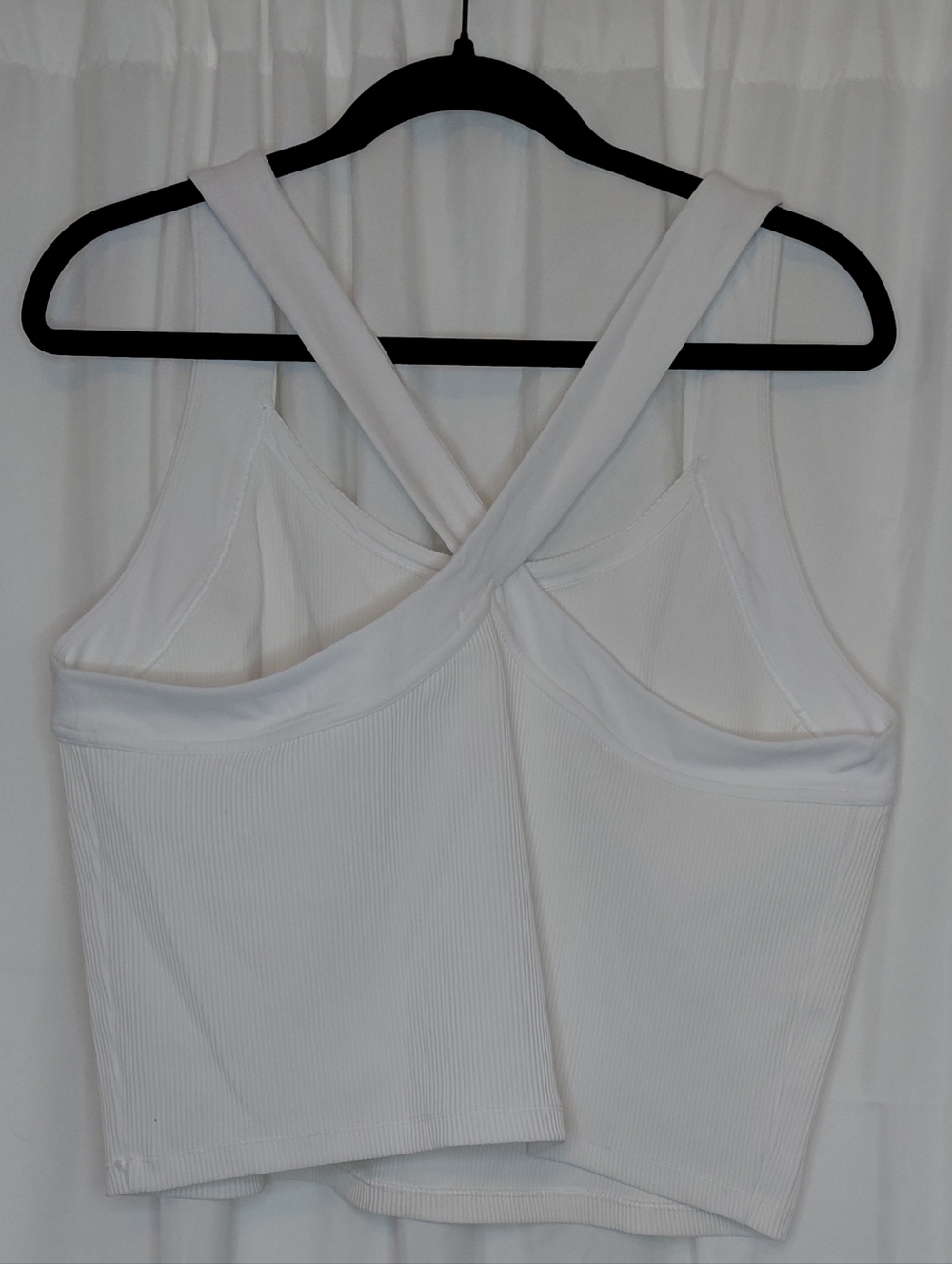Athleta White Ribbed Crossback Crop Tank - Picture 10 of 11